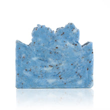 Load image into Gallery viewer, Slough away dead skin to leave your body feeling smooth and smelling fresh. This clay-rich, lavender and eucalyptus soap is a delightful way to promote healthy skin. Handmade, natural, vegan, olive oil soap. Made on Vancouver Island in BC, Canada.