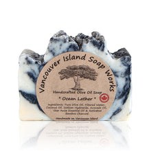 Load image into Gallery viewer, Calling all licorice lovers! The sweet, serene scent of anise is said to be used by fishermen to eliminate odours, so this a great kitchen soap for those stinky garlic hands. Handmade, natural, vegan, olive oil soap. Made on Vancouver Island in BC, Canada.

