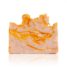 Load image into Gallery viewer, This beautiful bar will wake you up &amp; put some pep in your step. Pink Grapefruit is exceptionally energizing, mood balancing and stress relieving. Add that to its supreme cleansing qualities and this is the ideal soap for morning bathers. Handmade, natural, vegan, olive oil soap. Made on Vancouver Island in BC, Canada.
