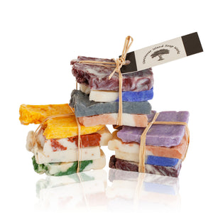 Perfect for travel or just to try. A bundle of four randomly selected travel-size soaps.  Handmade, natural, olive oil soap. Made on Vancouver Island in BC, Canada.